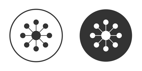 Chart connected icon for your web mobile application design. Modern flat.