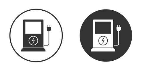 Charging station icon for your web mobile application design. Modern flat.