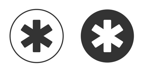 Obraz premium Asterisk icon for your web mobile application design. Modern flat.