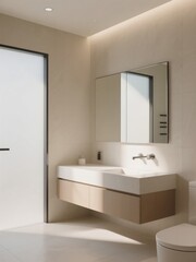 modern bathroom interior with shower