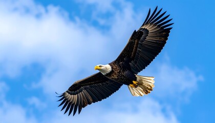 Obraz premium Majestic eagle soaring through the sky