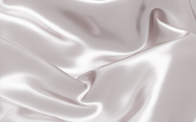 Obraz premium Silver silk background, 3d rendering.