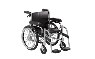 Cartoon wheelchair model isolated, 3d rendering.