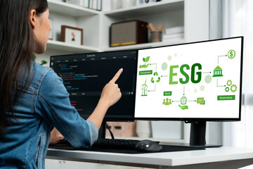 ESG environmental social governance policy for brisk business to set a standard to achieve high ESG...