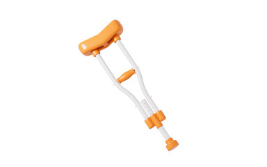 Cartoon crutch model isolated, 3d rendering.