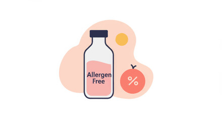 Allergen free concept with minimalistic design for health and nutrition