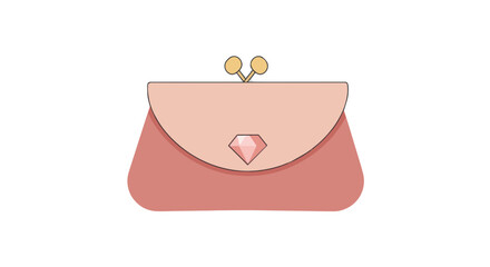 Elegant clutch bag with topaz gemstone detail for fashion and accessory lovers