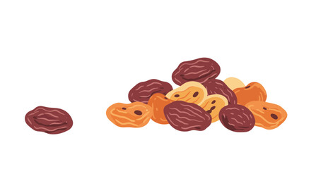 Assorted dried fruits mix with raisins and apricots for healthy snacking and culinary use