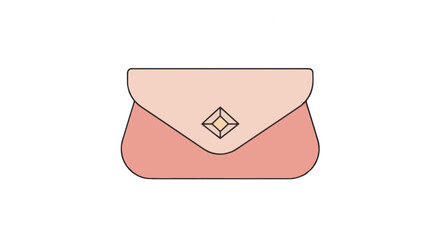 Elegant minimalist clutch bag with topaz gem accent for fashion design