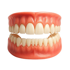 Obraz premium Dental Anatomy Model With White Teeth isolated on a transparent background image