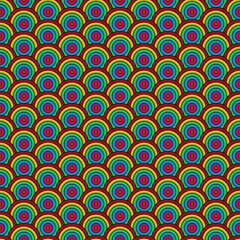seamless pattern with colorful circles creates a vibrant and decorative design