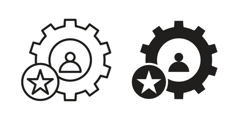 Soft skills icon. Sign design in outline and flat style for web