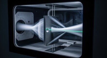 Composite material integrity evaluation under supersonic inlet airflow conditions in precision aerodynamic testing laboratory.