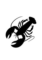 Silhouette of a Lobster