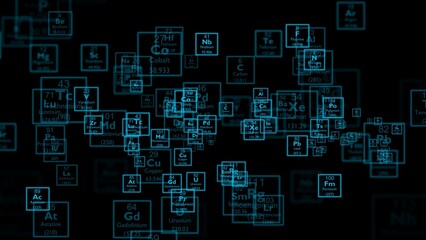 Periodic table background illustration, Periodic table of the Elements - Chemistry, Background of...