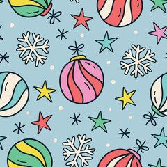 Christmas Ornaments Pattern Christmas Background