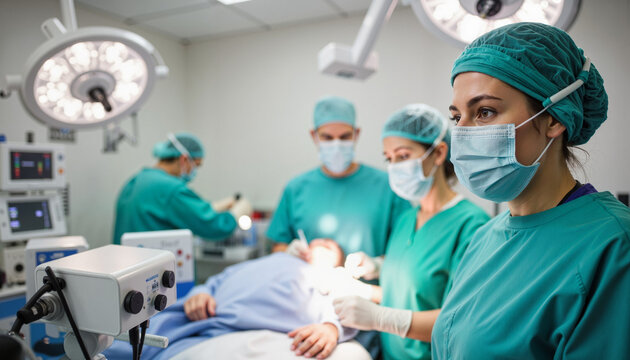 Focused medical team assisting patient in emergency room, urgent care