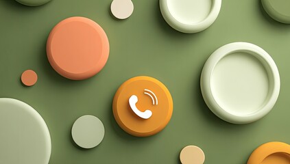 Colorful circular graphic elements