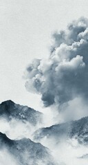 Monochromatic volcanic eruption