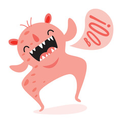 Cartoon Drawing of a Monster