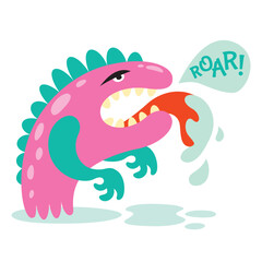 Cartoon Drawing of a Monster