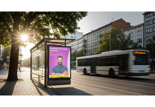Bus Stop Mockup 36