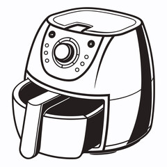 black and white air fryer