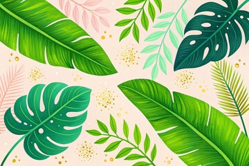 tropical leaves background	