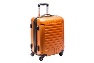 Orange Carry-On Suitcase – Isolated on White Background – PNG – GENERATIVE AI