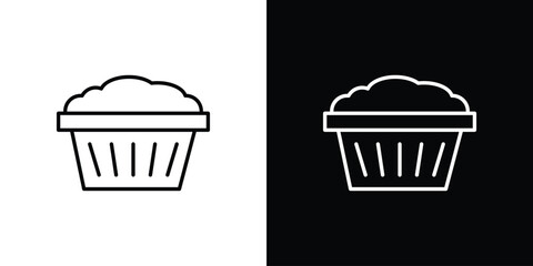 laundry hamper icon for app. Thin line signs.