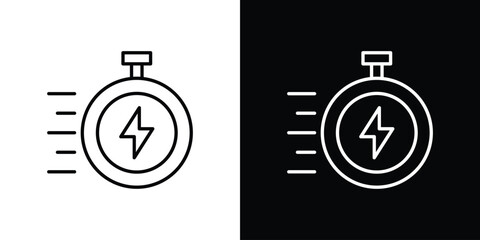 Instant icon for app. Thin line signs.