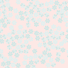 Seamless pattern with flowers. Floral gentle spring background. Flourish ornamental texture with summer flowers.