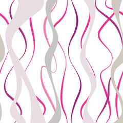 Seamless pattern with wavy lines. Repeating vector decorative texture. Wave ripple graphic background. Simple linear graphic.