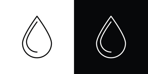 Drop icon for app. Thin line signs.