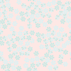 Seamless pattern with flowers. Floral gentle spring background. Flourish ornamental texture with summer flowers.