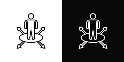 Decision making icon for app. Thin line signs.