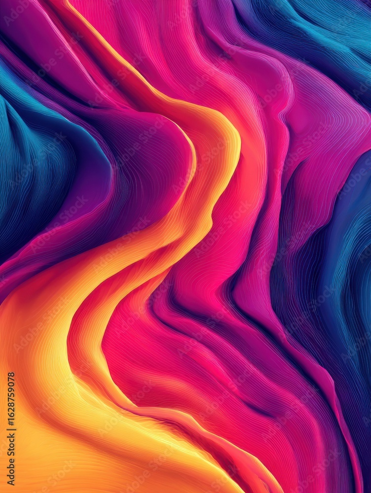 Aufkleber vibrant shape dynamic background illustration colorful fluid organic texture gradient movement vibra