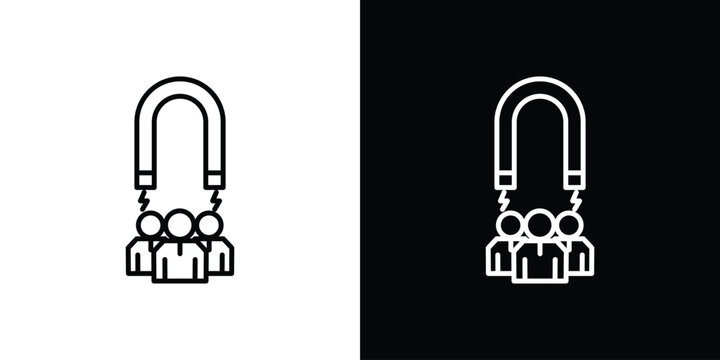 Attraction icon for app. Thin line signs.