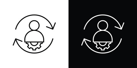 Adaptation icon for app. Thin line signs.