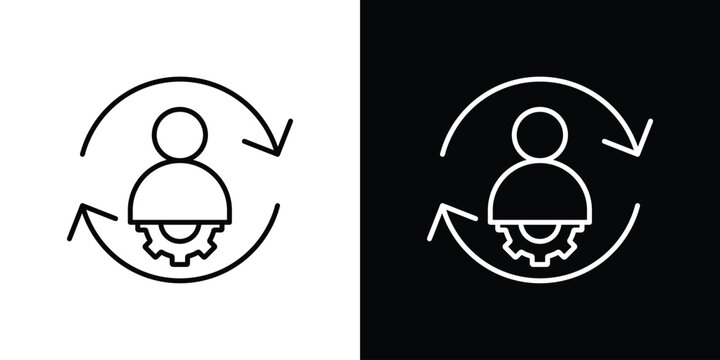 Adaptation icon for app. Thin line signs.