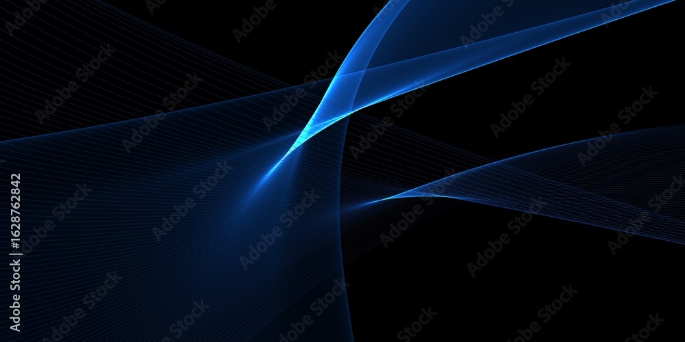 Poster abstract blue wave grid network graphic backdrop connection technology background internet design co