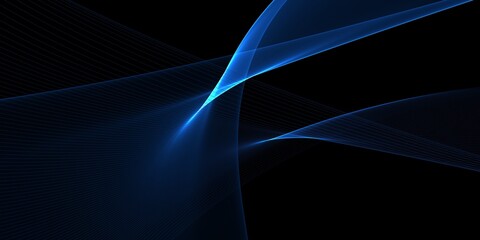 Abstract blue wave grid network graphic backdrop connection technology background internet design concept futuristic illustration