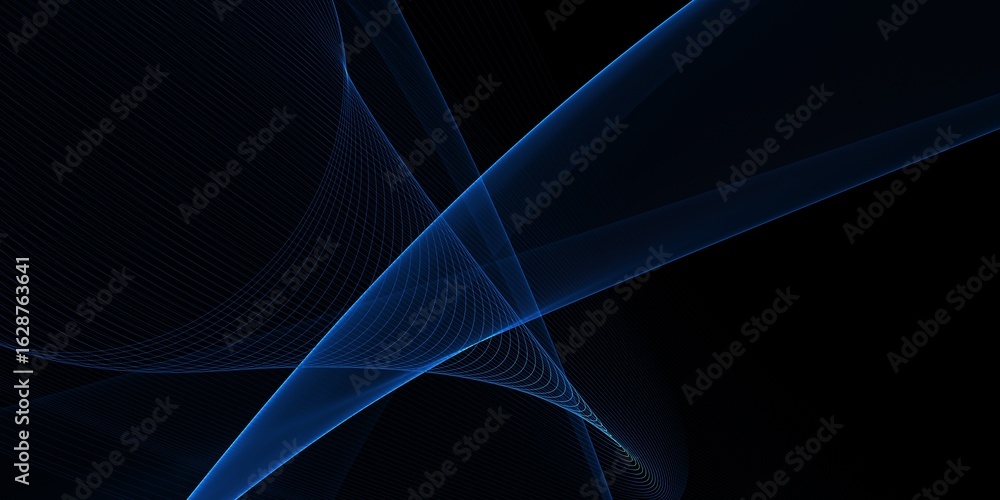 Poster abstract blue wave grid network graphic backdrop connection technology background internet design co