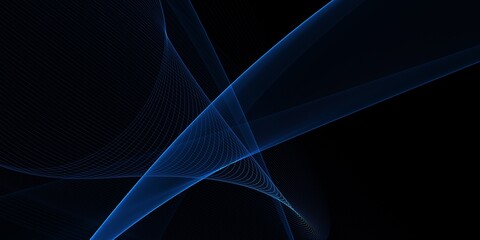 Abstract blue wave grid network graphic backdrop connection technology background internet design concept futuristic illustration