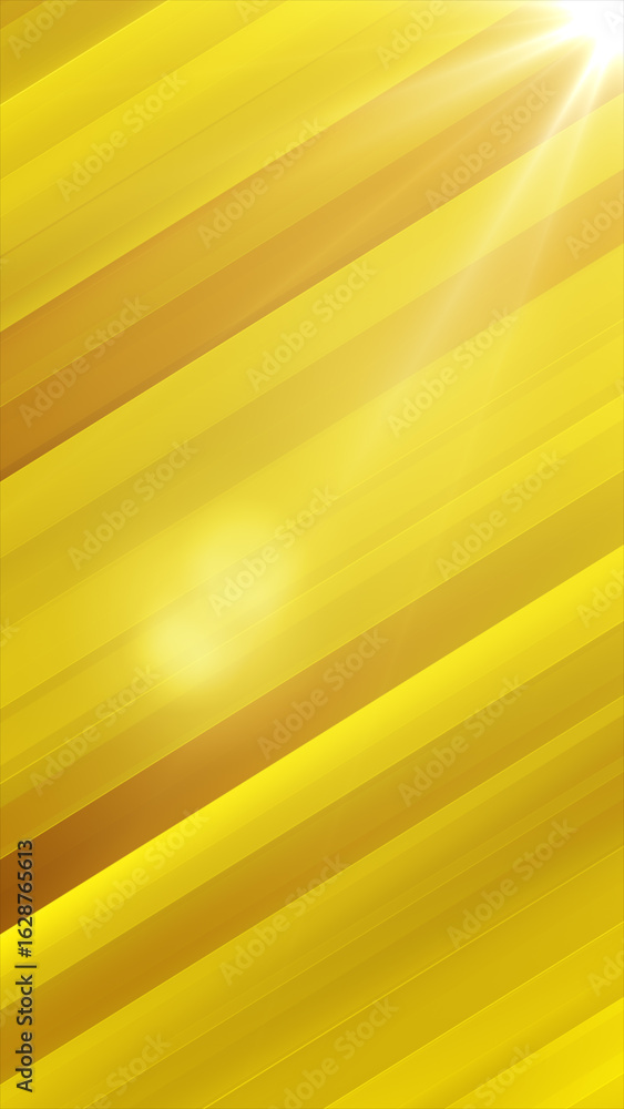 Poster abstract background with golden diagonal streaks and lens flare, emitting bright light and creating 