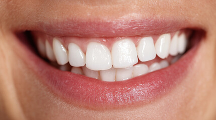 Fototapeta premium Bright and healthy smile highlighting perfect teeth in close-up view capturing joy and confidence