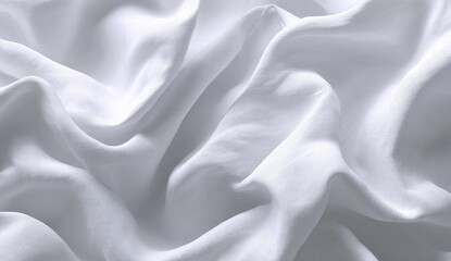 Obraz premium Smooth white fabric folds