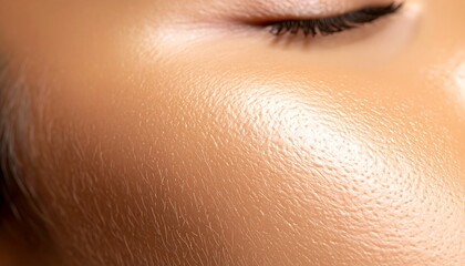 Closeup of Skin Texture with an Eye and Eyelash
