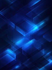 Obraz premium blue geometric abstract technology background blue technology light concept illustration
