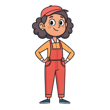 Flat Cartoon Woman Character Illustration &ndash; Modern Female Vector Art

